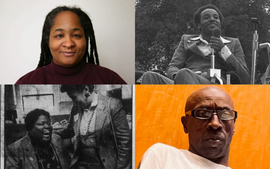 This is a four-panel photo array of Black Disabled activists Anita Cameron, Brad Lomax, Johnnie Lacy (left) and Keith Jones.