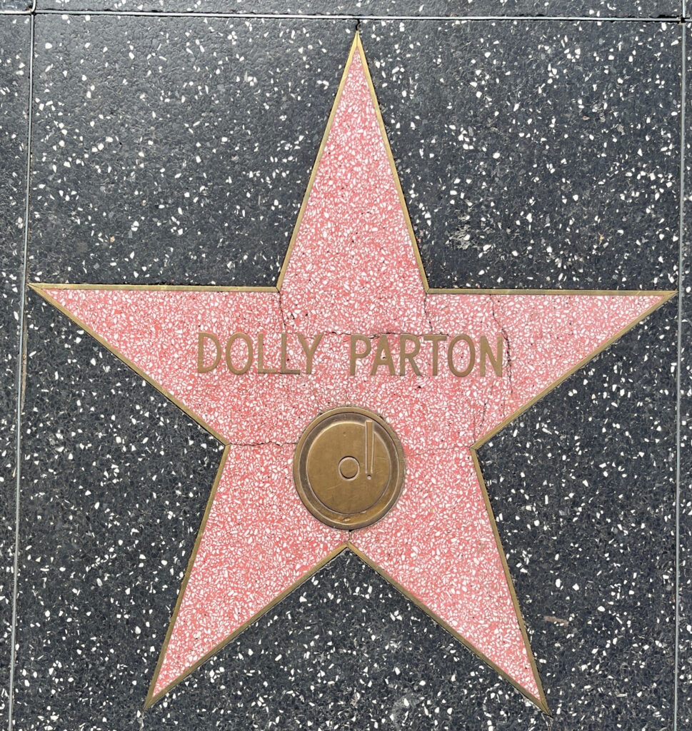 Dolly Parton’s star on the Hollywood Walk of Fame.