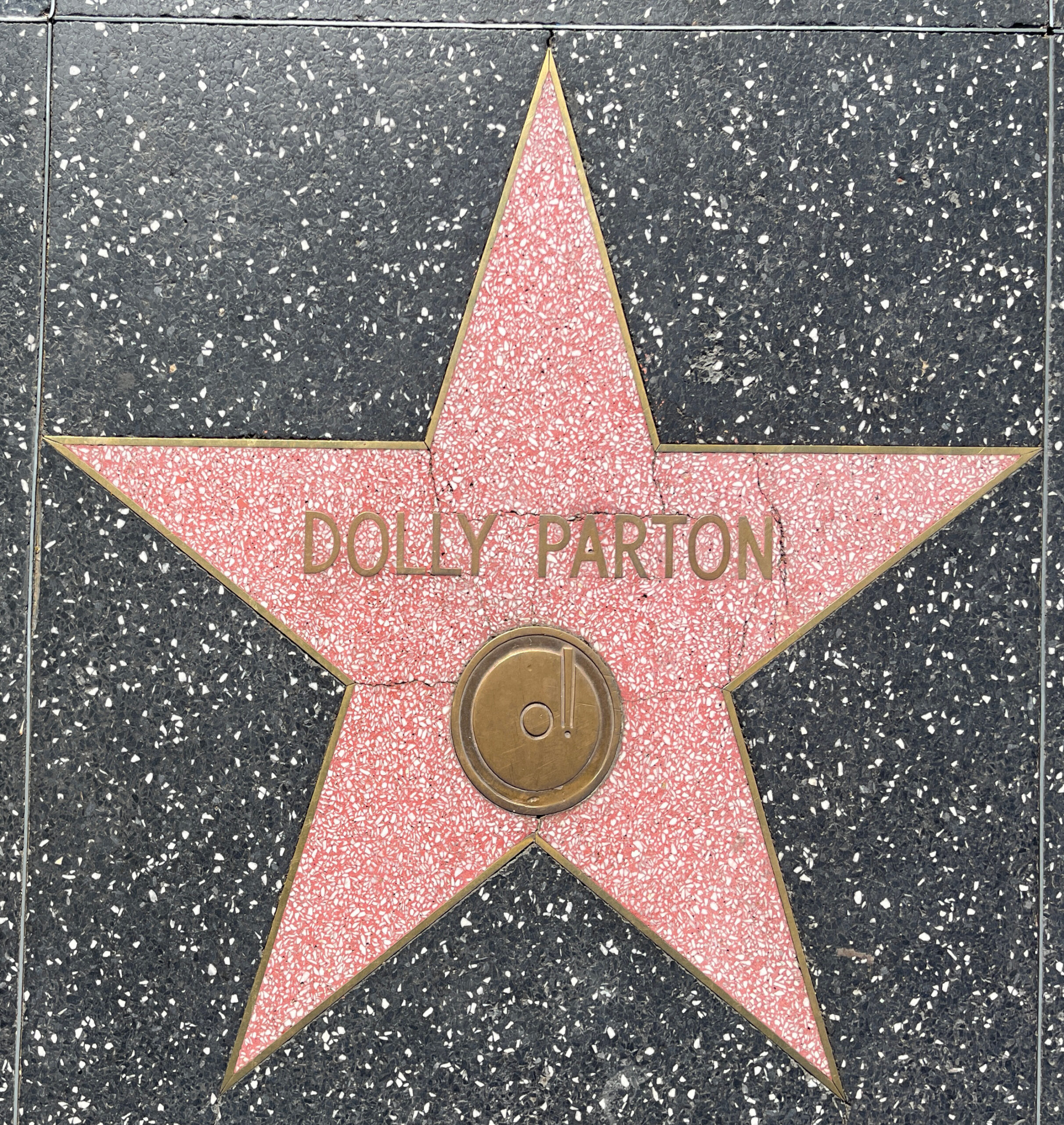 Dolly Parton’s star on the Hollywood Walk of Fame.